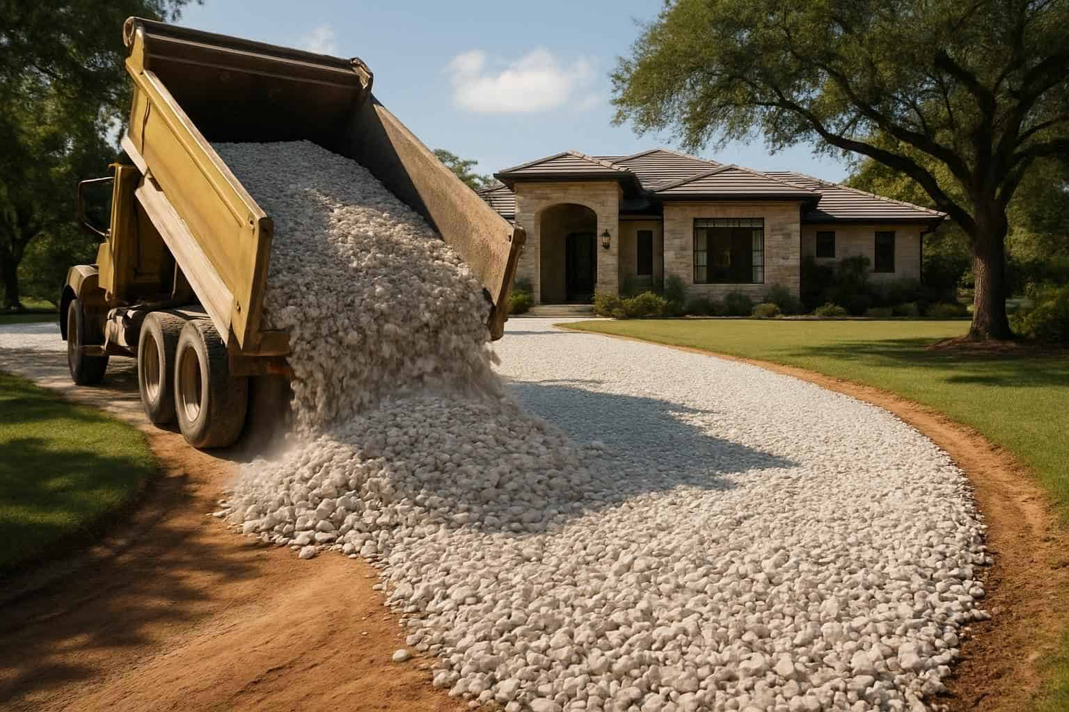 Crushed Rock Spreading in Kingsland Texas