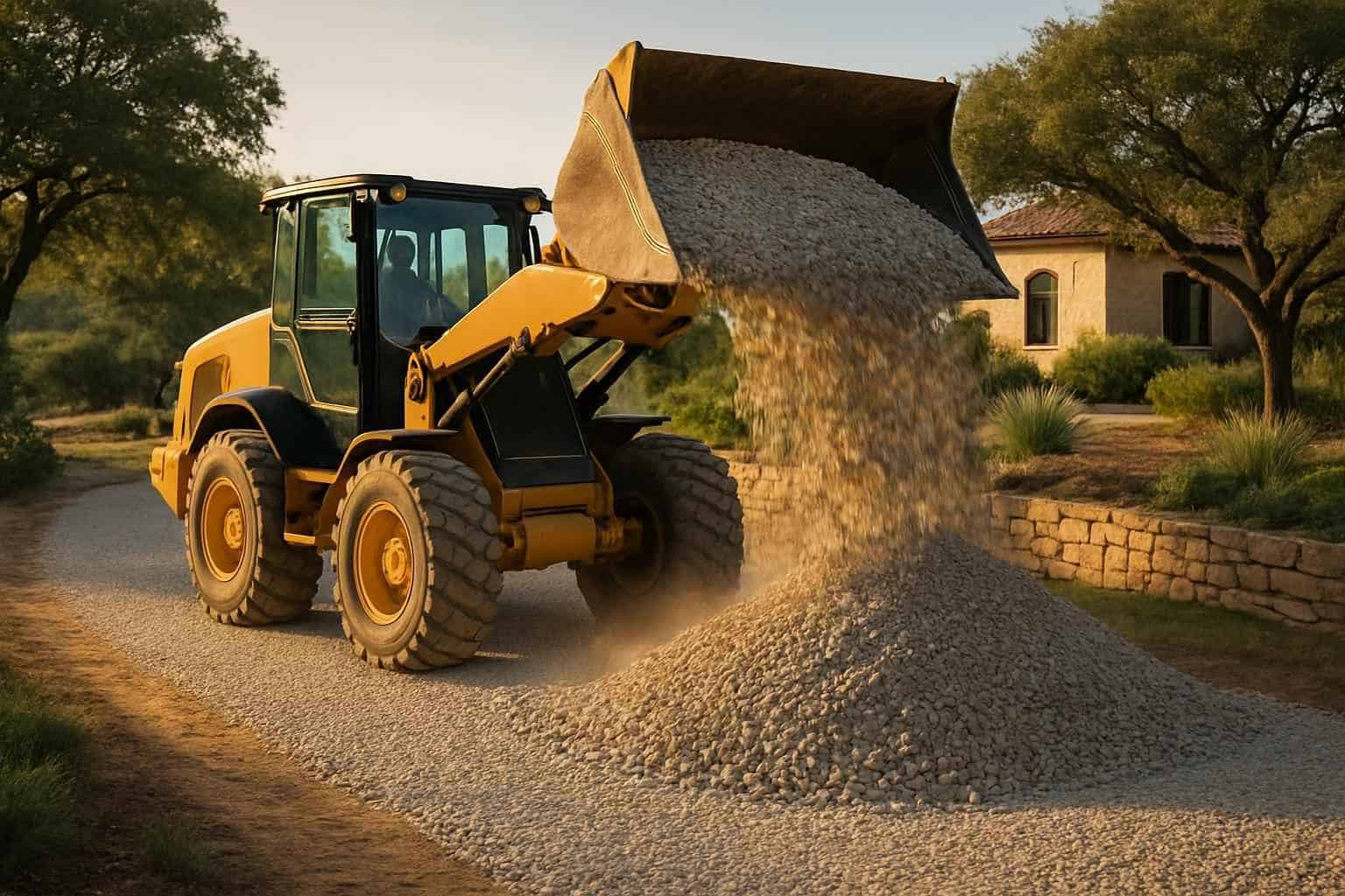 Crushed Rock Spreading in Llano Texas