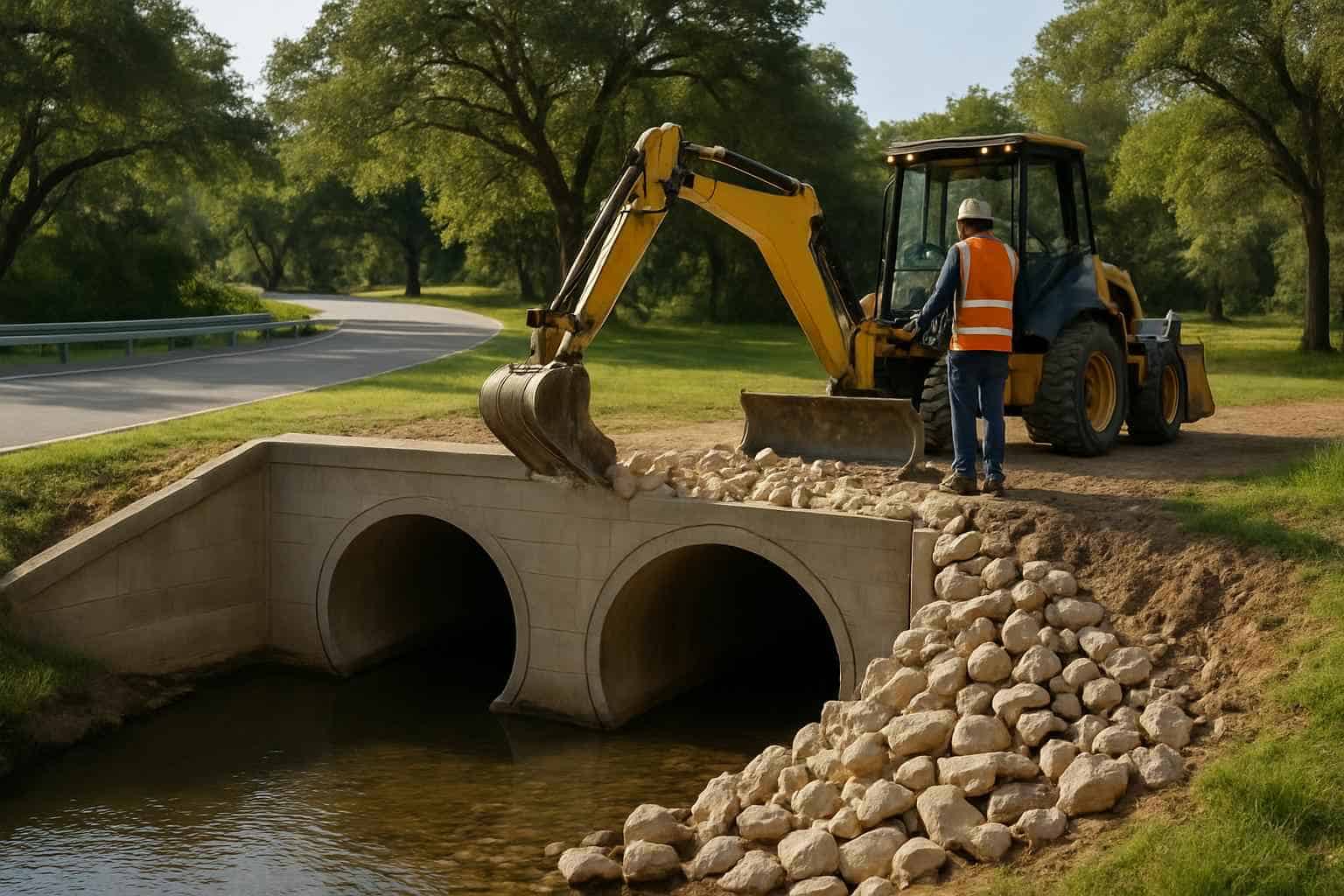 Culvert Maintenance in Boerne Texas