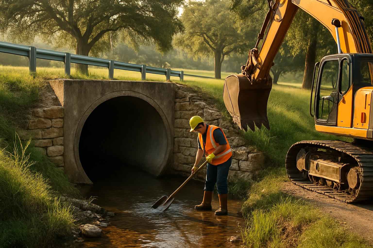 Culvert Maintenance in Cypress Mill Texas