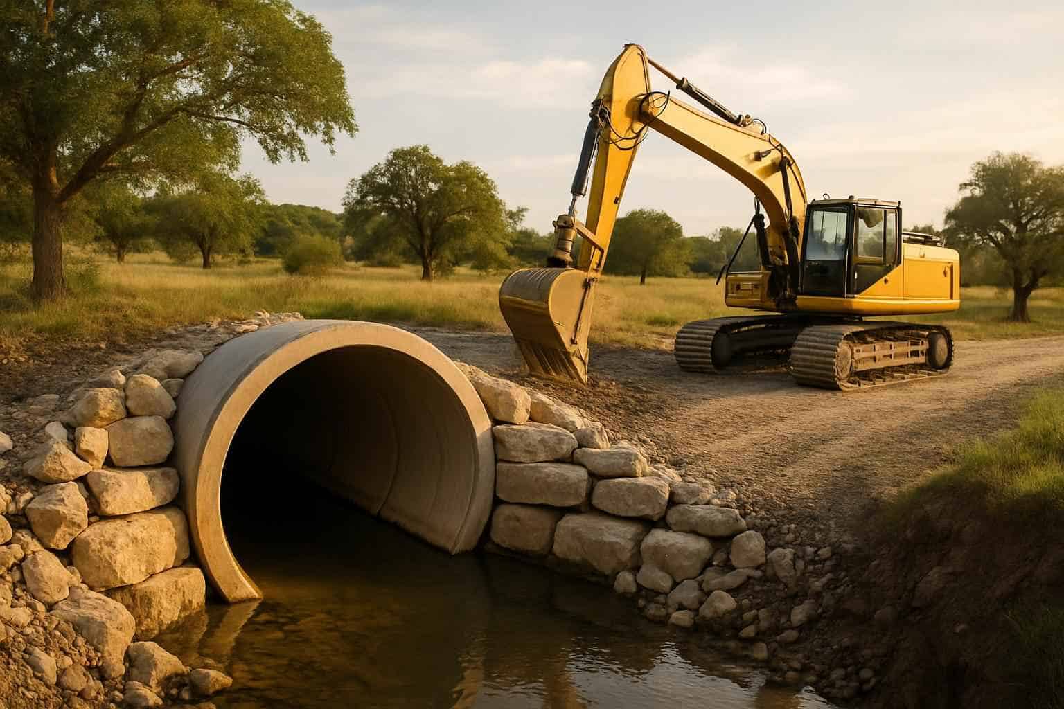 Culvert Maintenance in Round Mountain Texas