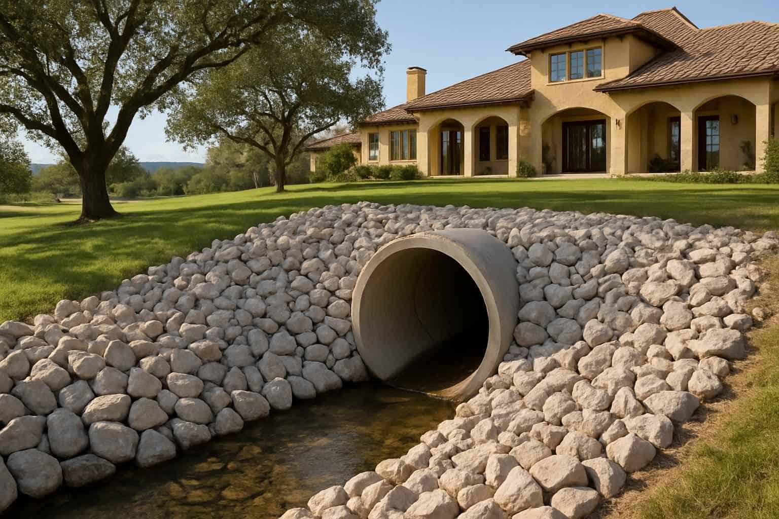 Culvert Riprap Protection in Boerne Texas
