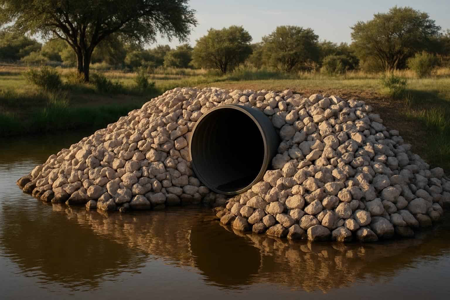 Culvert Riprap Protection in Llano Texas