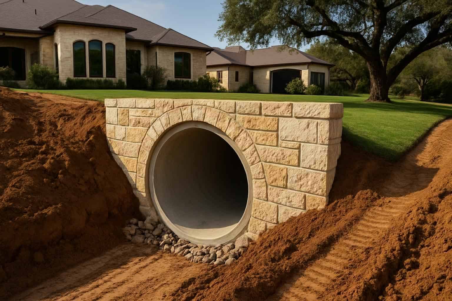 Culvert Sizing and Install in Horseshoe Bay Texas