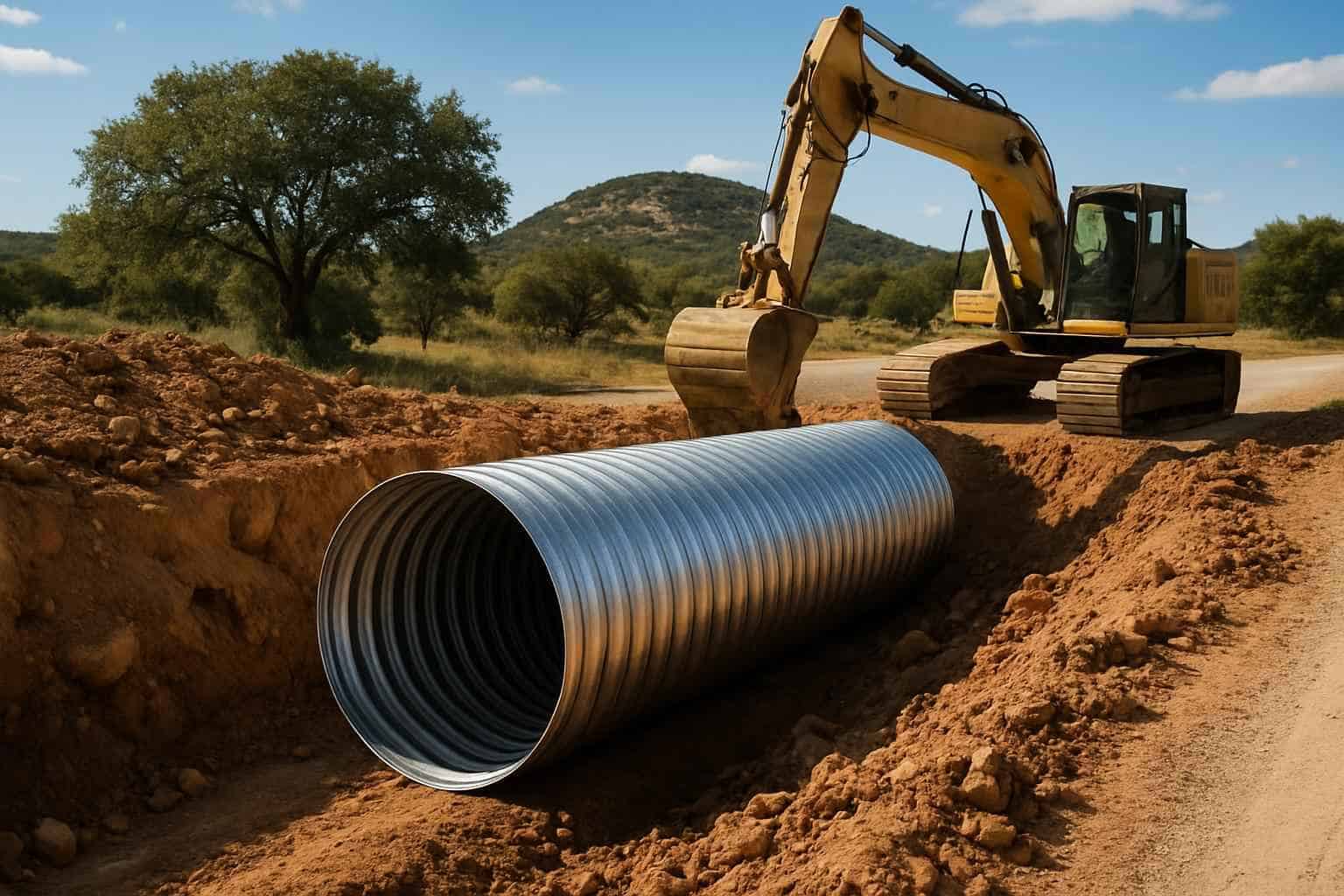 Culvert Sizing and Install in Round Mountain Texas