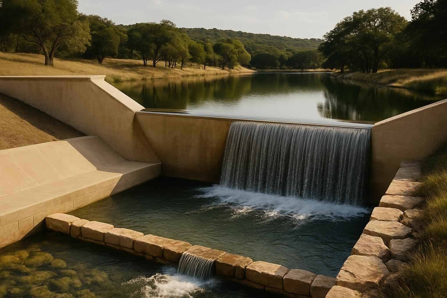 Dam and Spillway Build in Boerne Texas
