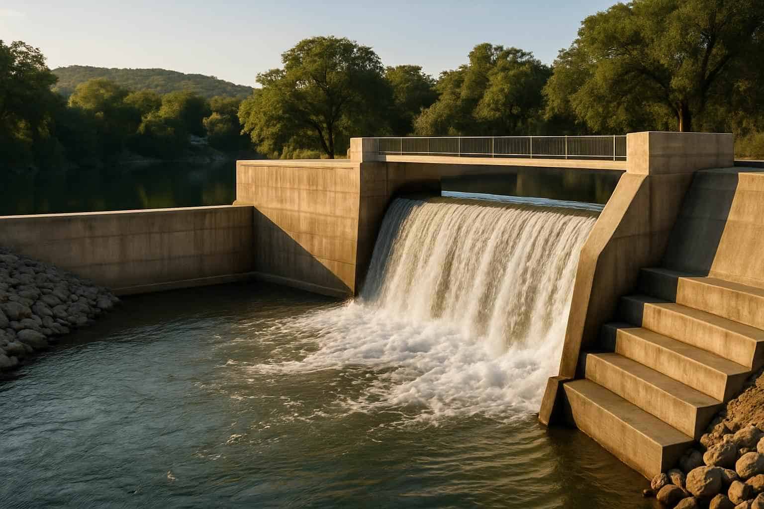 Dam and Spillway Build in Kingsland Texas