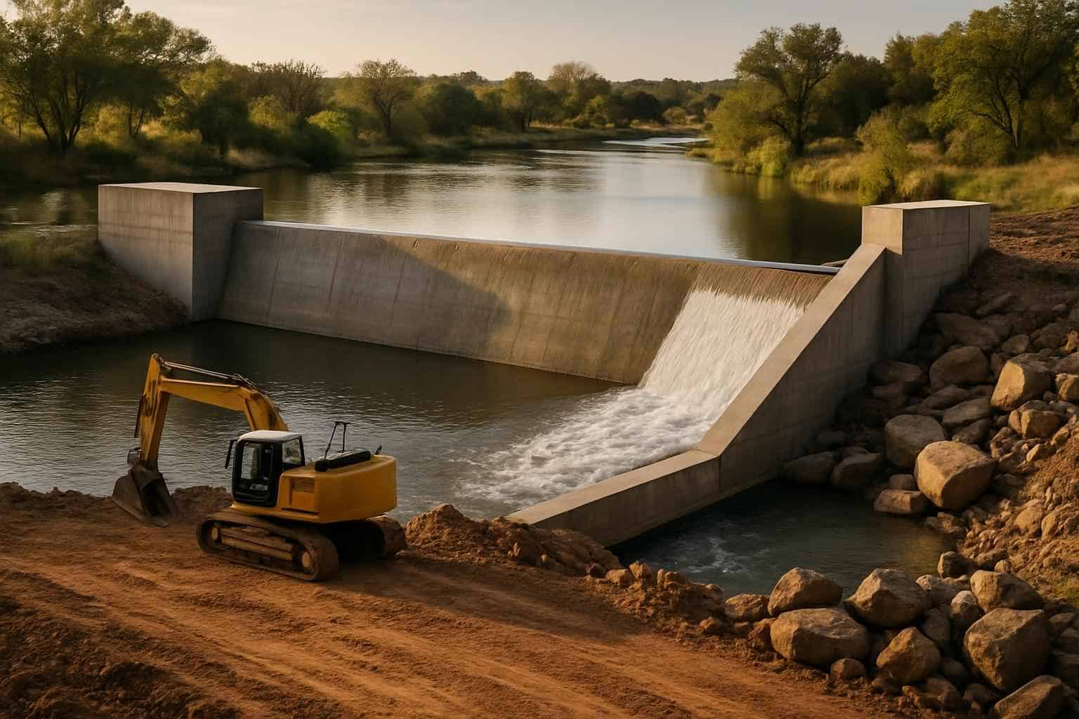 Dam and Spillway Build in Llano Texas
