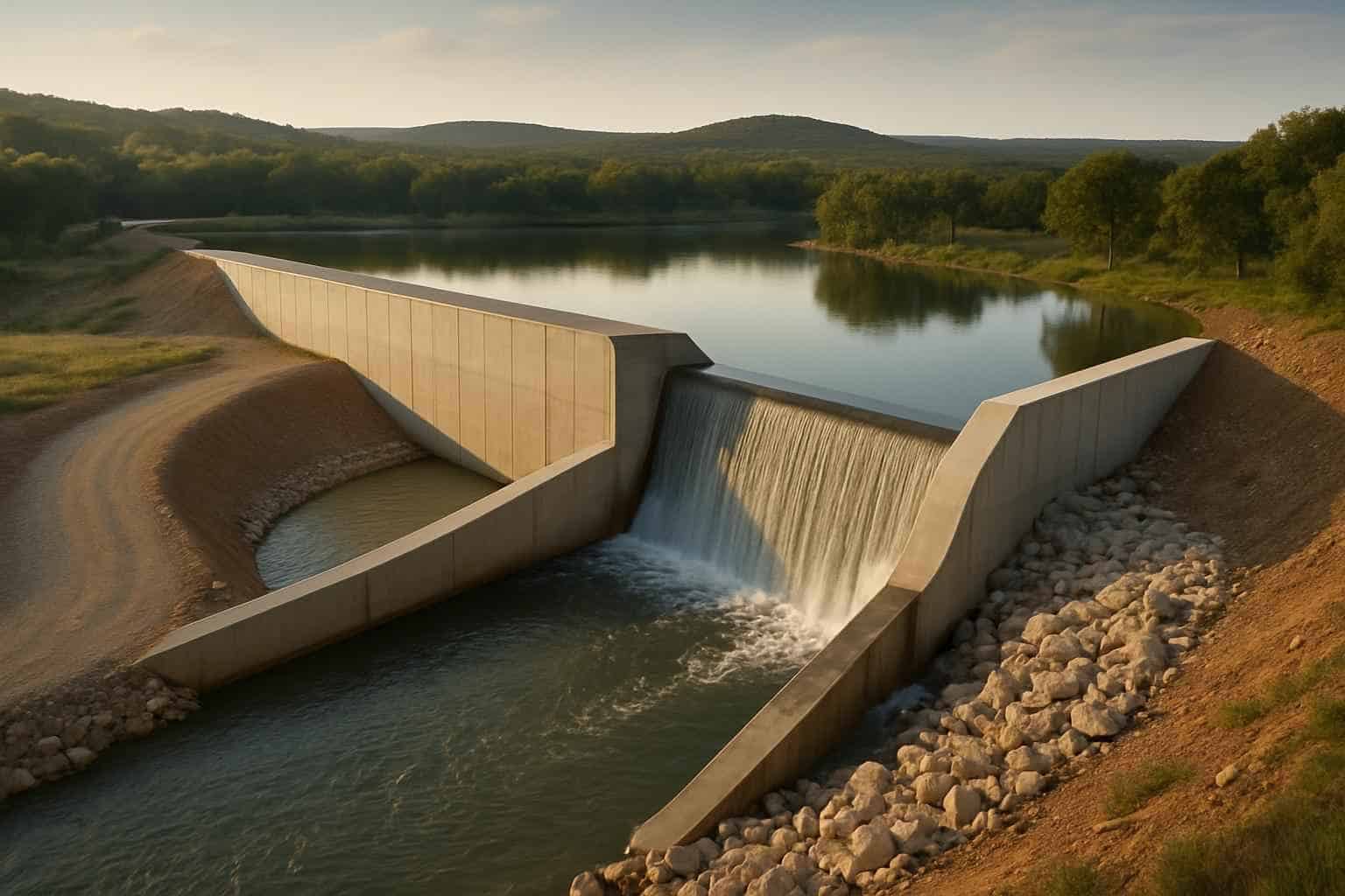Dam and Spillway Build in Round Mountain Texas