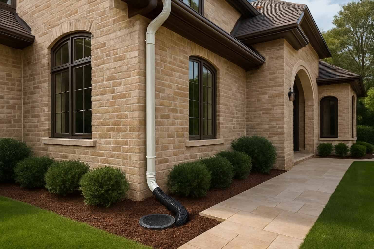Downspout Drainage Tie Ins in Cypress Mill Texas