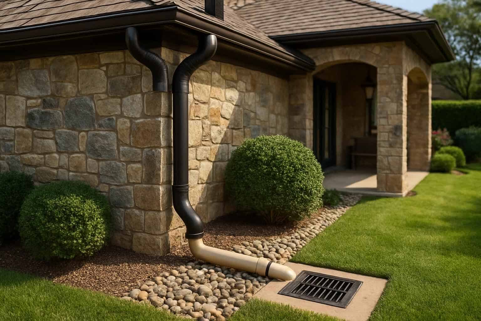 Downspout Drainage Tie Ins in Granite Shoals Texas