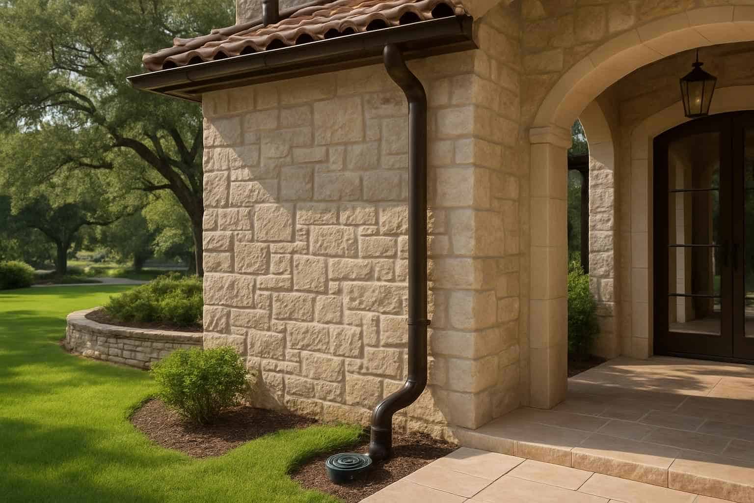Downspout Drainage Tie Ins in Hunt Texas