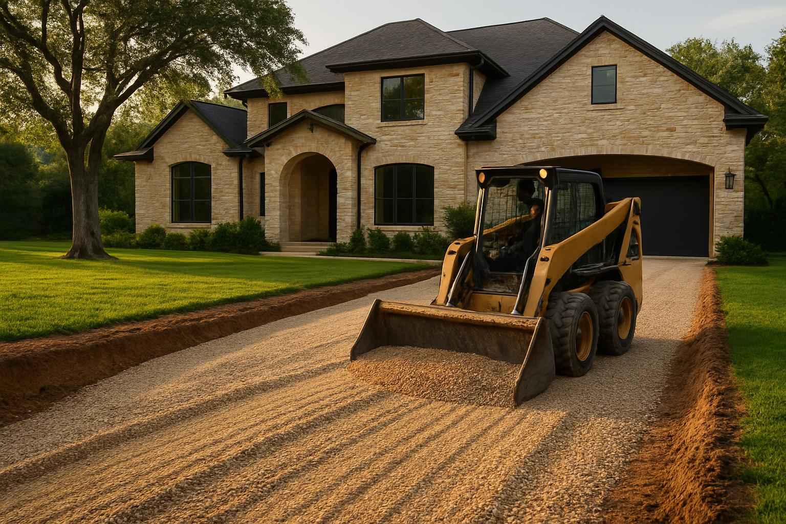 Driveway Base Prep in Cottonwood Shores Texas