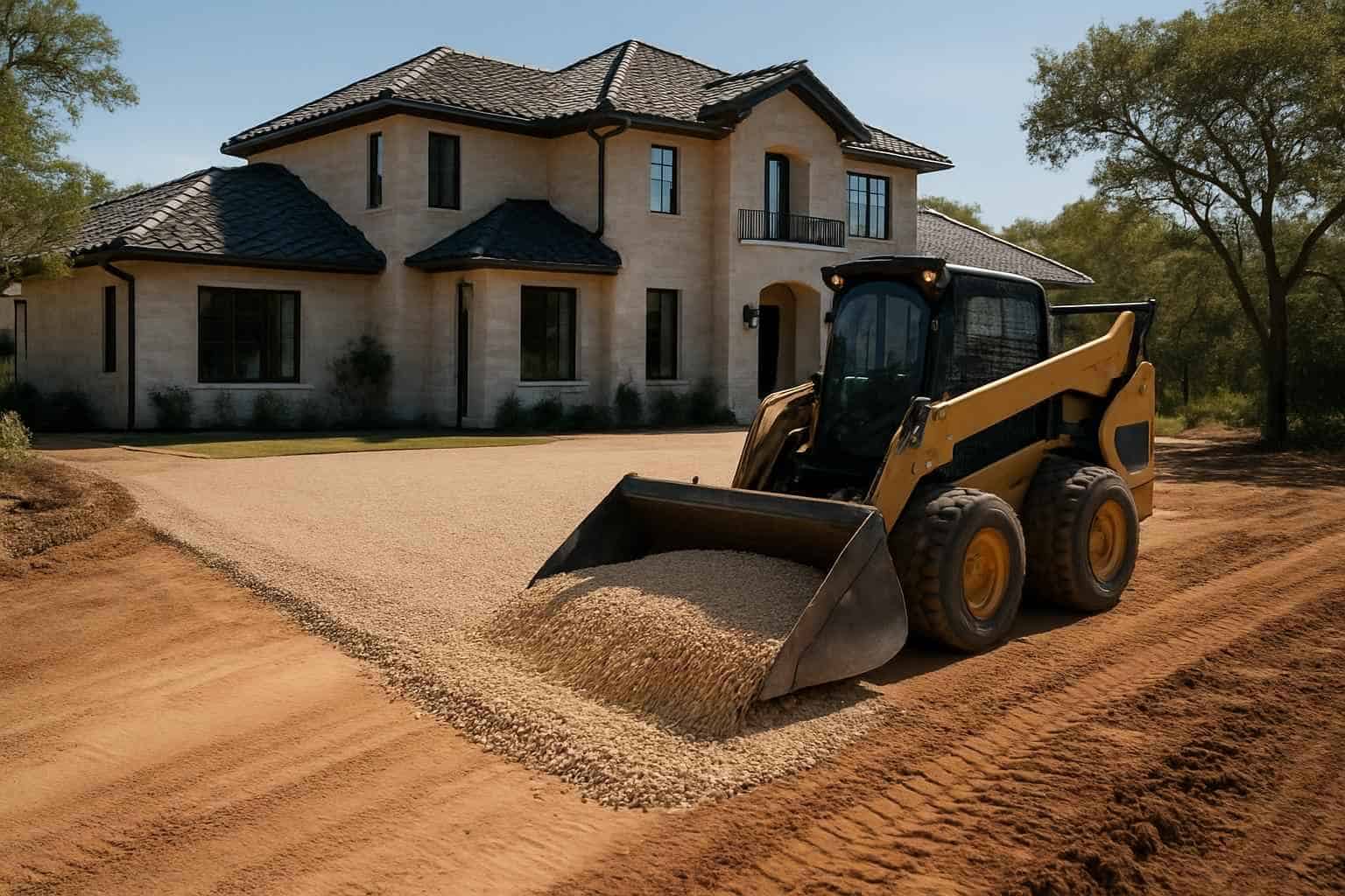 Driveway Base Prep in Horseshoe Bay Texas