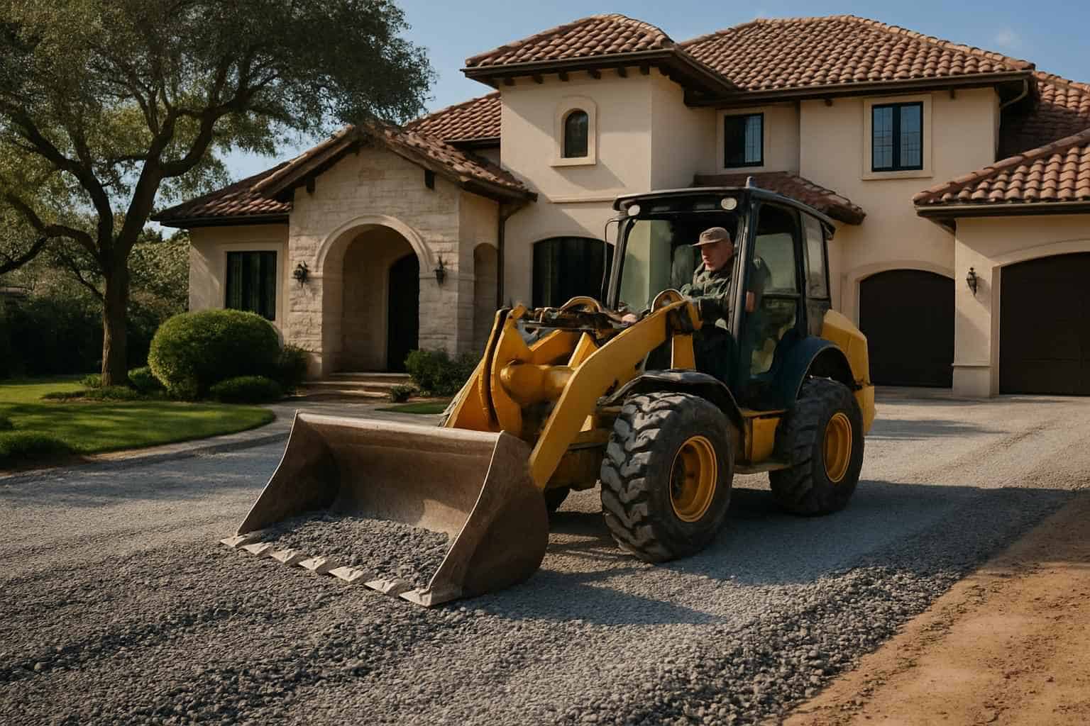 Driveway Base Prep in Kingsland Texas