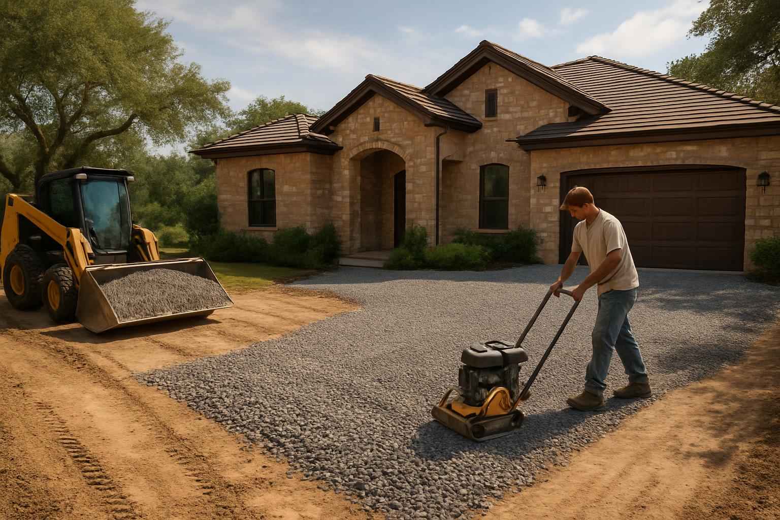 Driveway Base Prep in Llano Texas