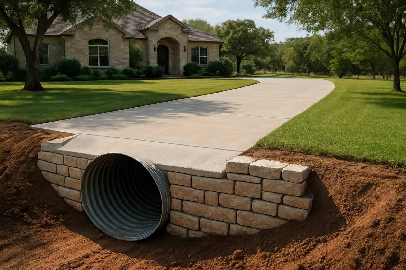 Driveway Culvert Replacement in Granite Shoals Texas