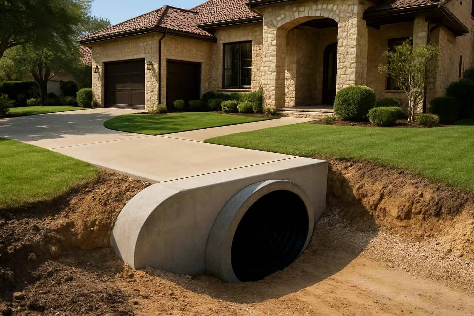 Driveway Culvert Replacement in Horseshoe Bay Texas