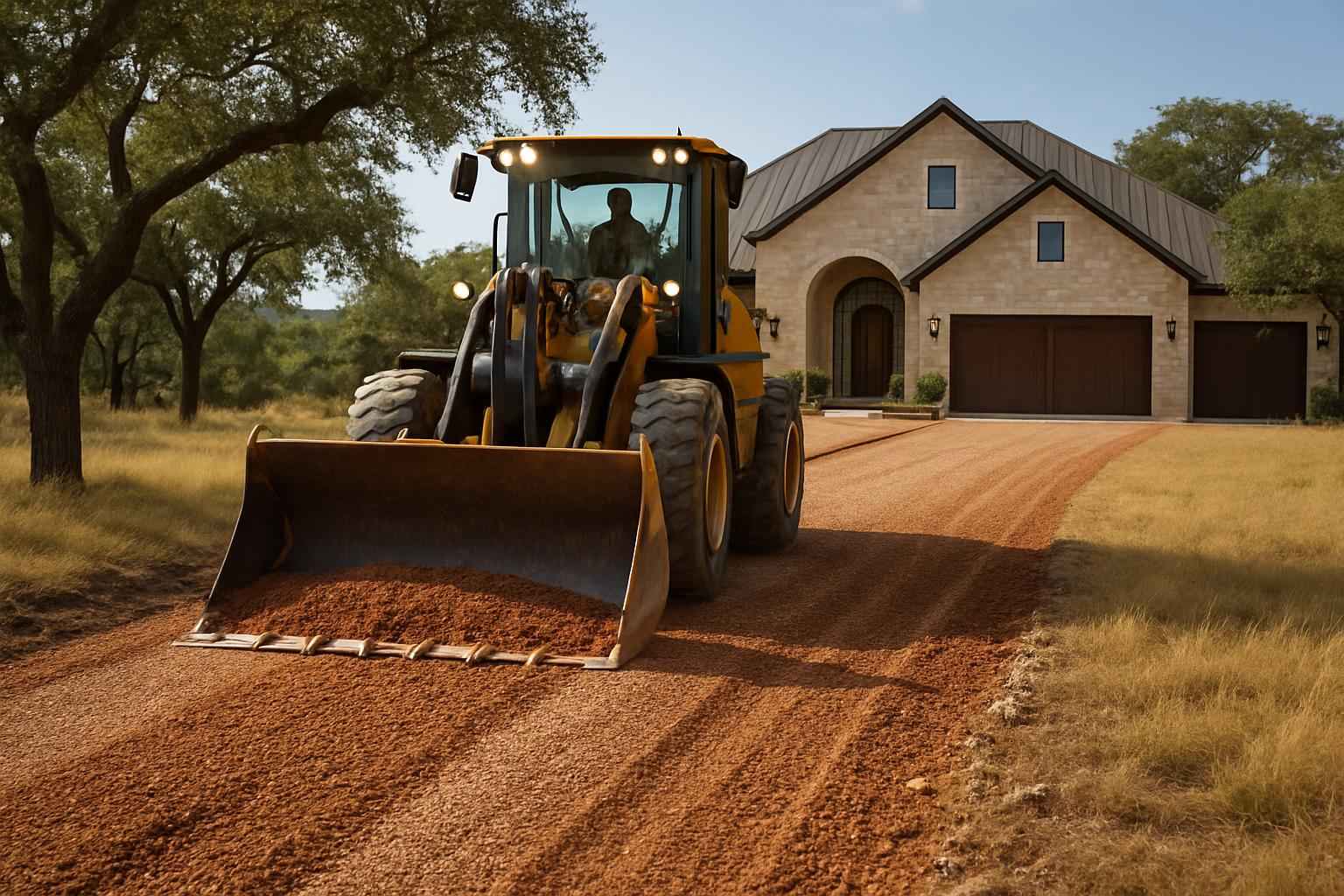 Driveway Grading and Compaction in Round Mountain Texas