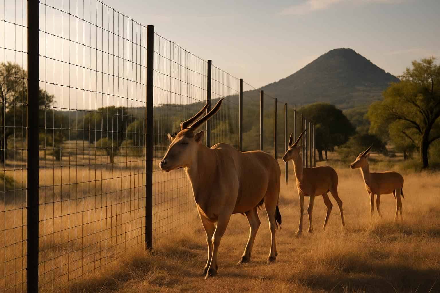 Exotic Game Fencing in Round Mountain Texas