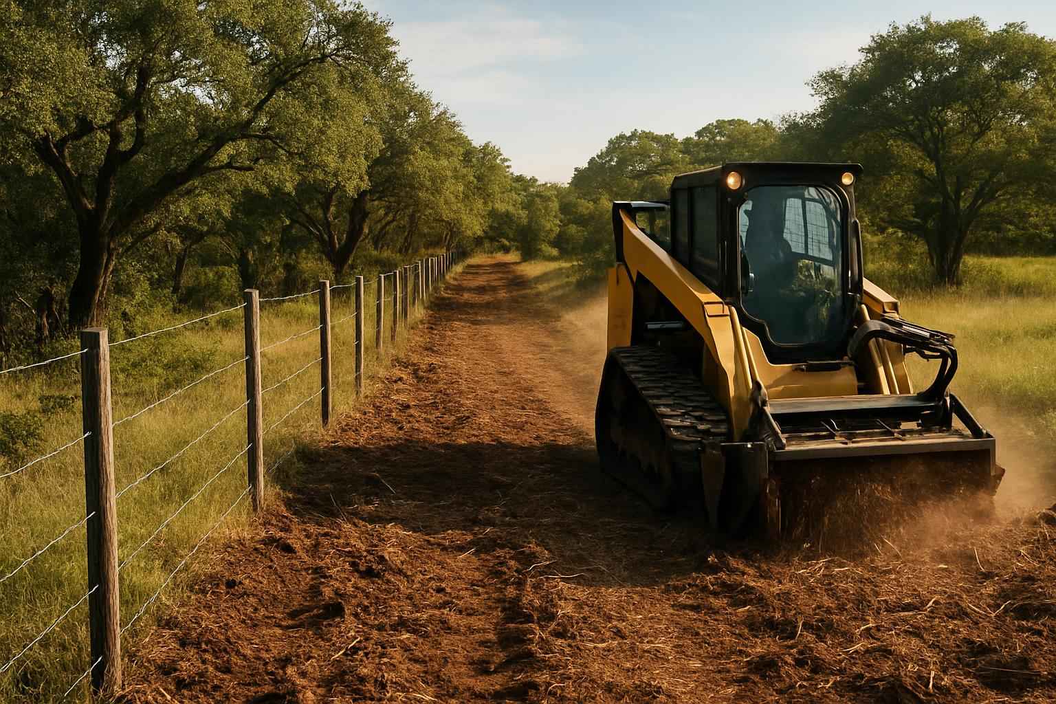 Fence Line Clearing in Cypress Mill Texas