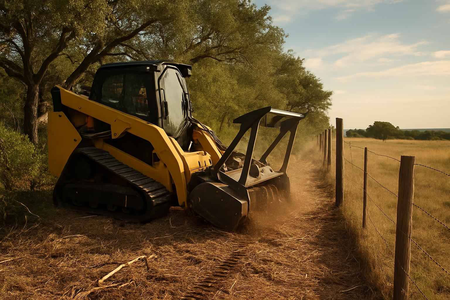 Fence Line Clearing in Granite Shoals Texas