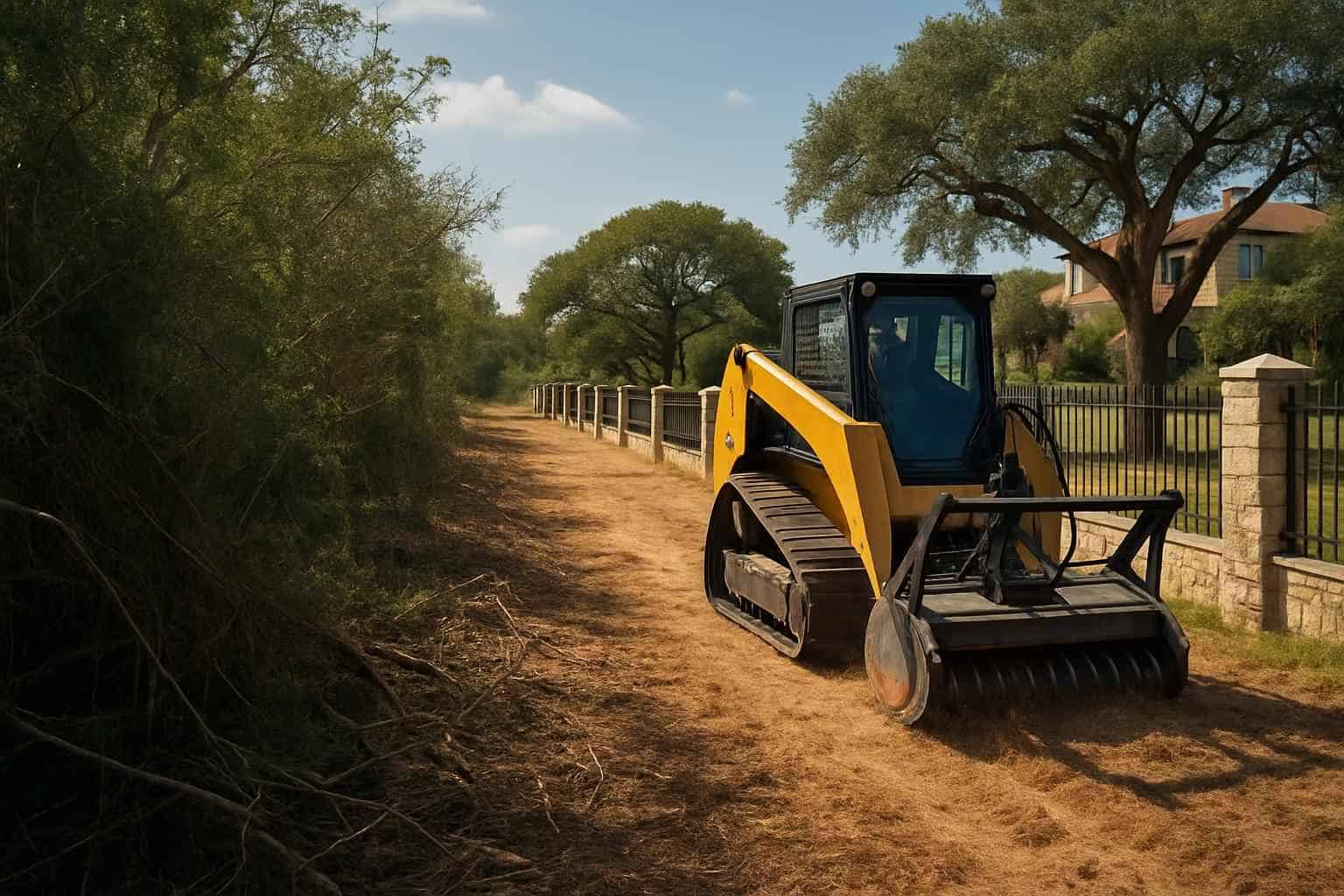 Fence Line Clearing in Horseshoe Bay Texas
