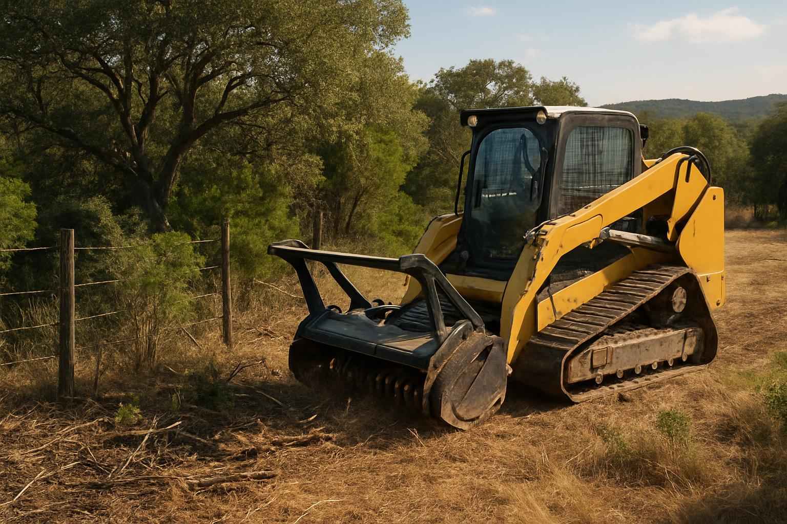 Fence Line Clearing in Hunt Texas