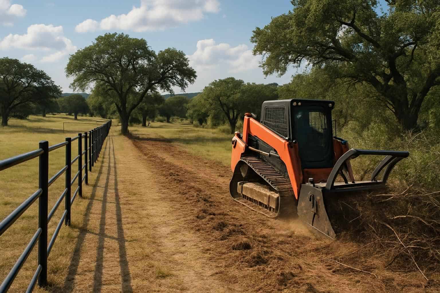 Fence Line Clearing in Llano Texas