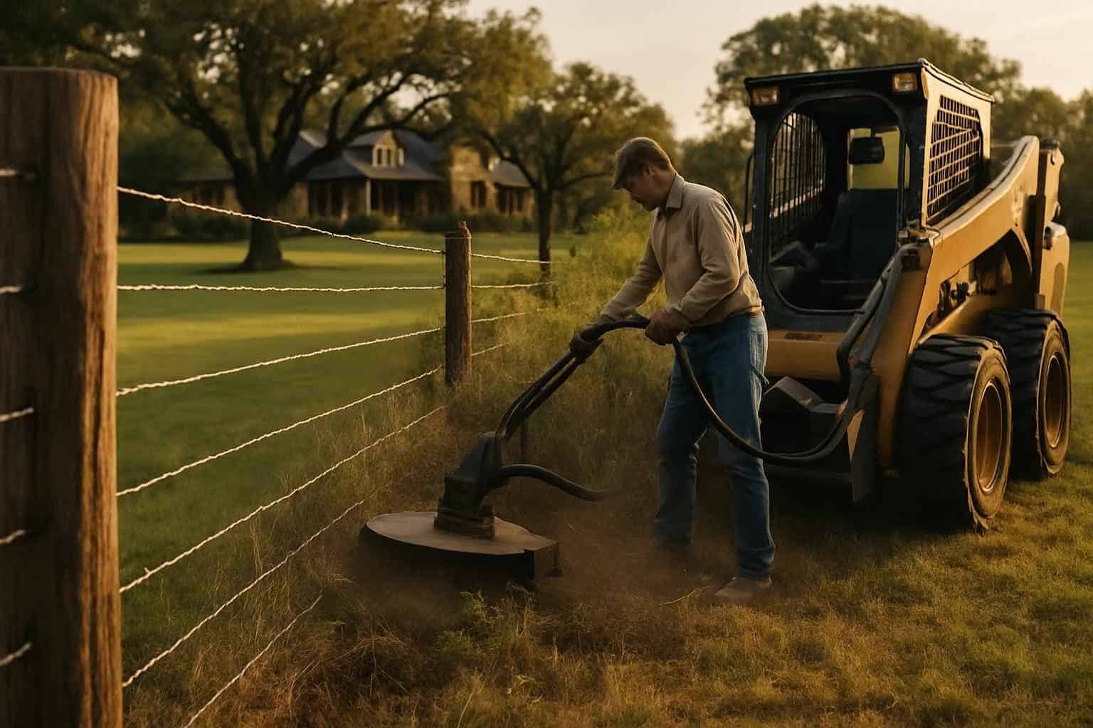 Fence Row Maintenance in Hunt Texas
