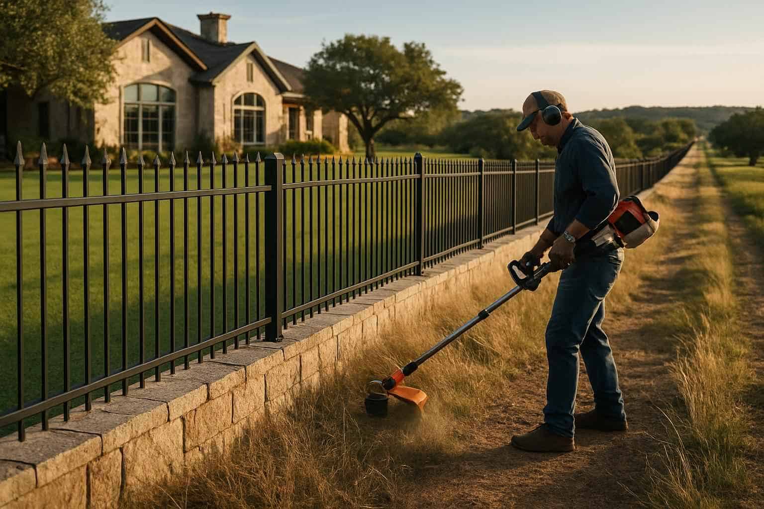 Fence Row Maintenance in Kingsland Texas