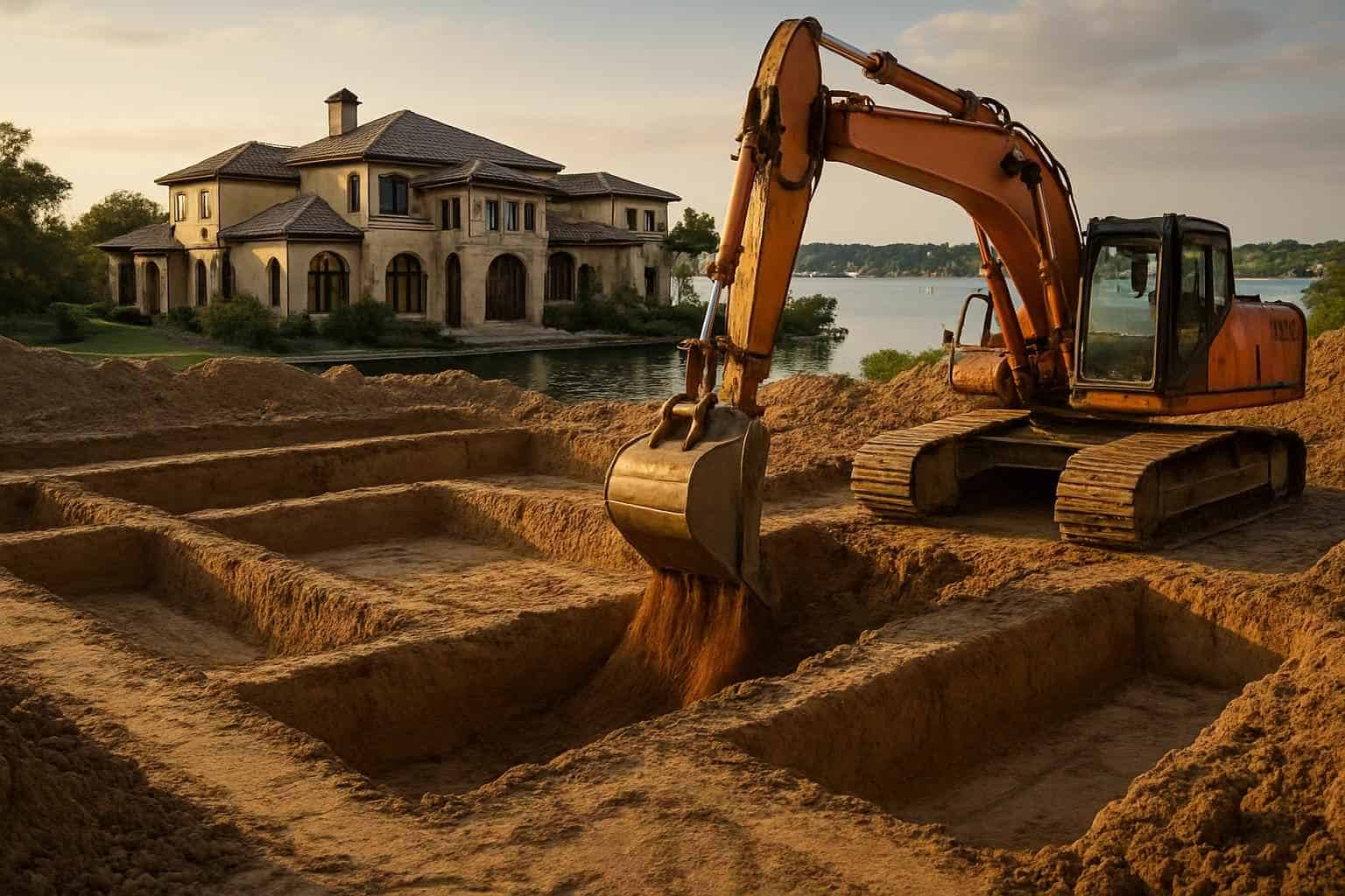 Foundation Excavation in Horseshoe Bay Texas