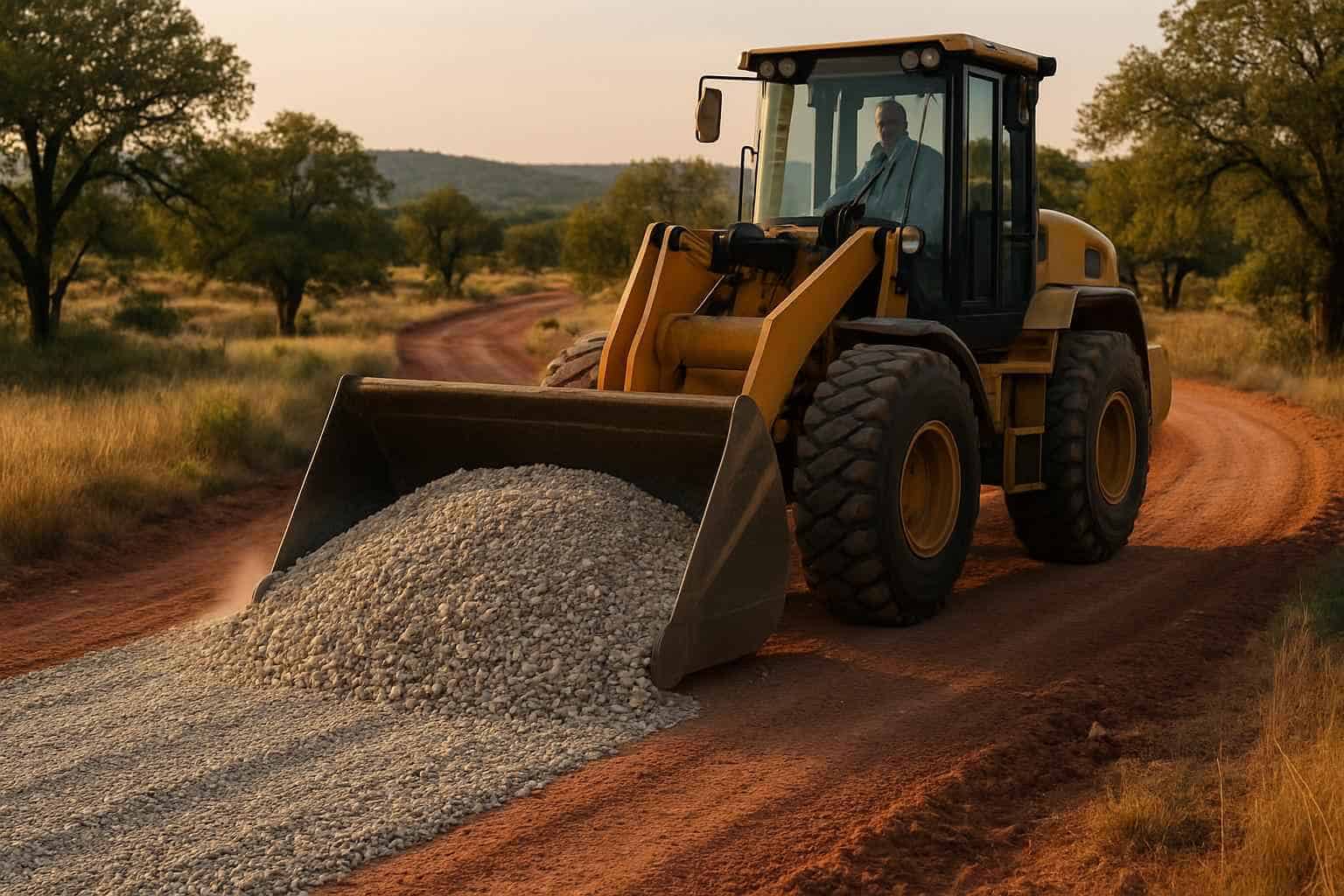 Gravel Road Building in Llano Texas