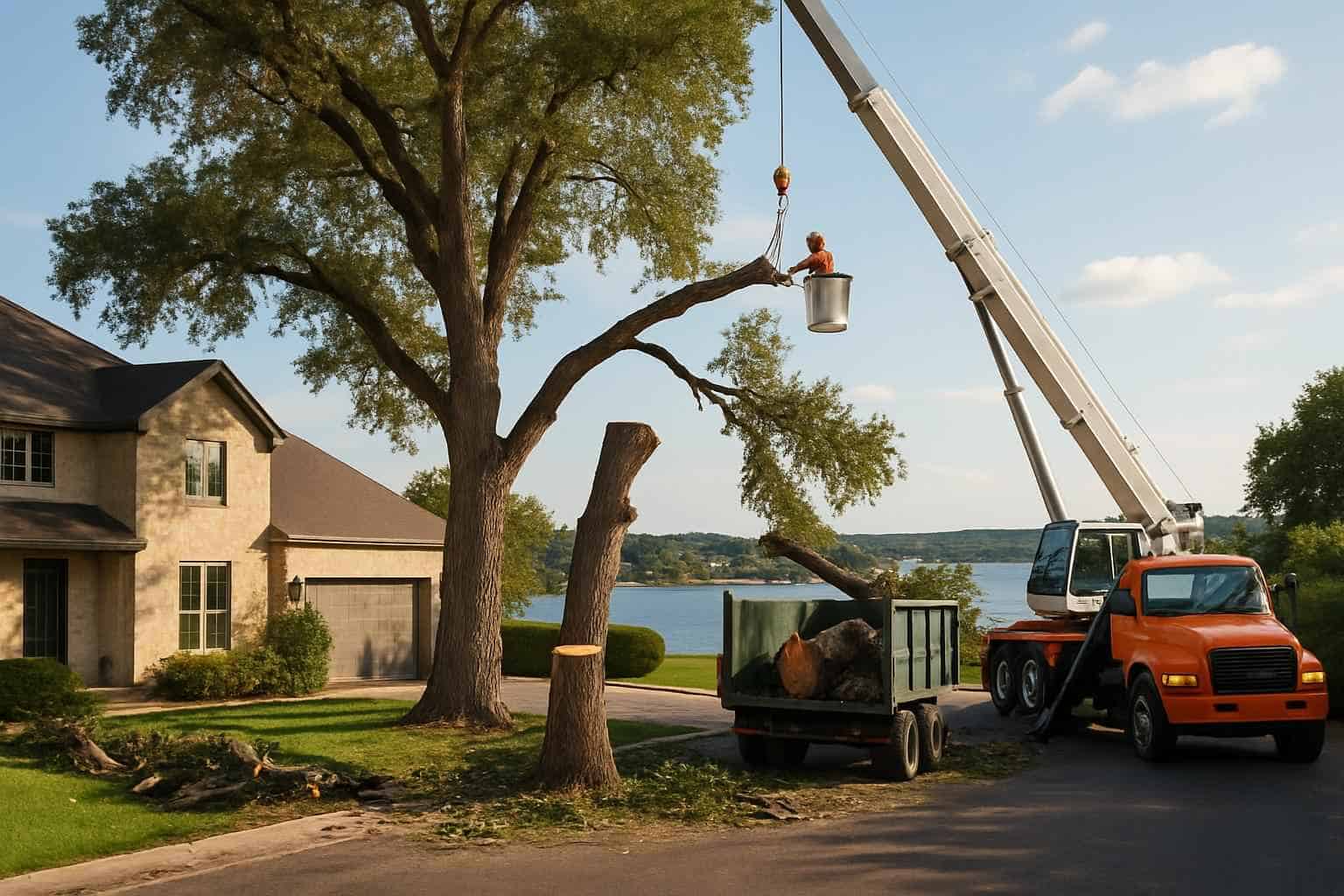 Large Tree Removal in Cottonwood Shores Texas