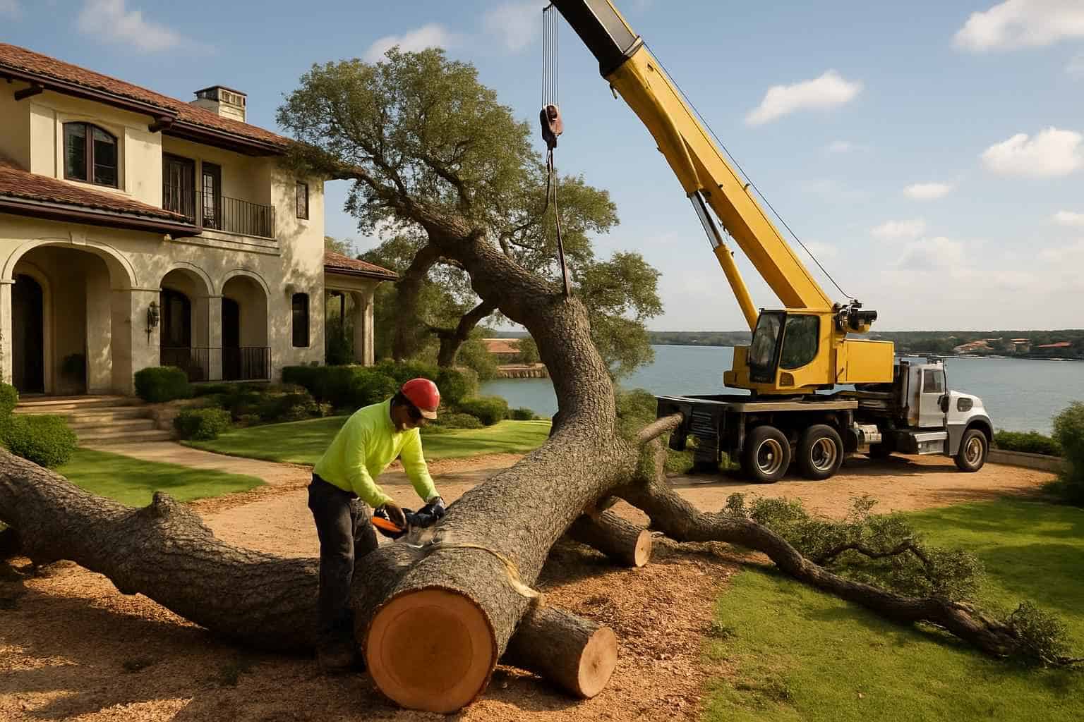 Large Tree Removal in Horseshoe Bay Texas