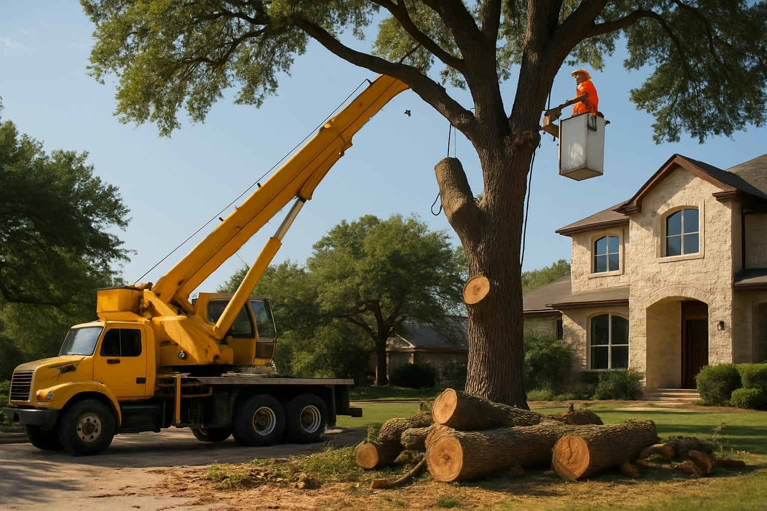 Large Tree Removal in Kingsland Texas