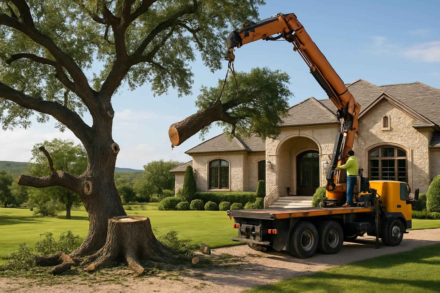 Large Tree Removal in Round Mountain Texas