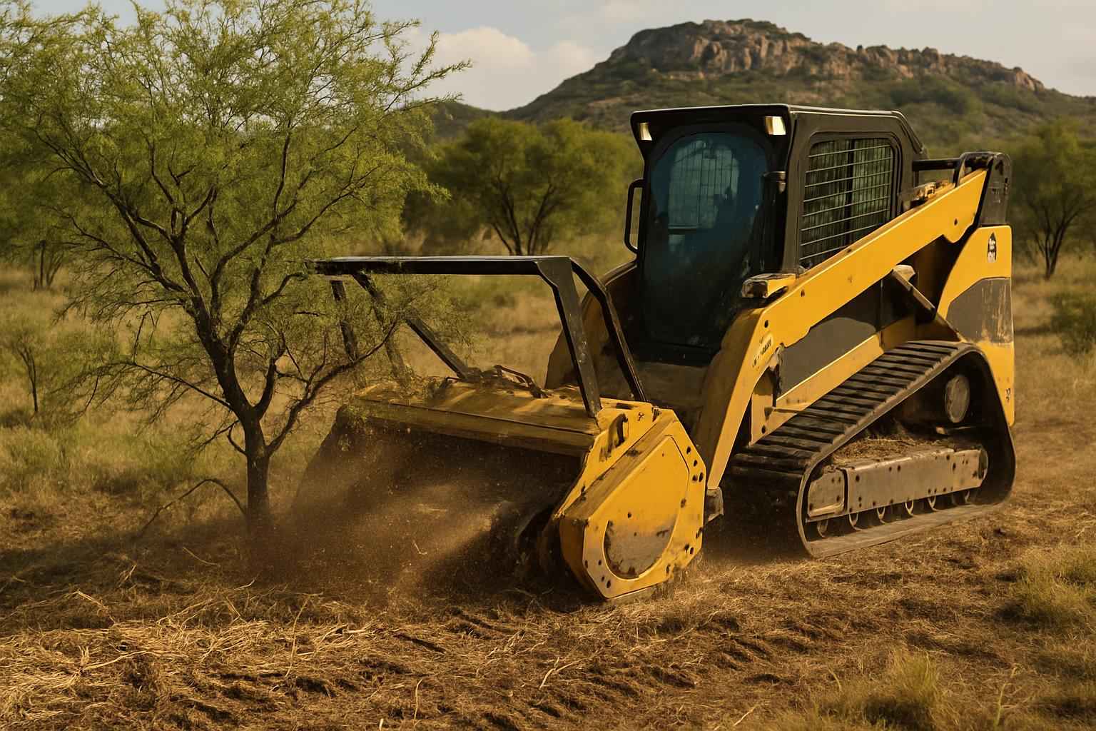 Mesquite Brush Clearing in Granite Shoals Texas