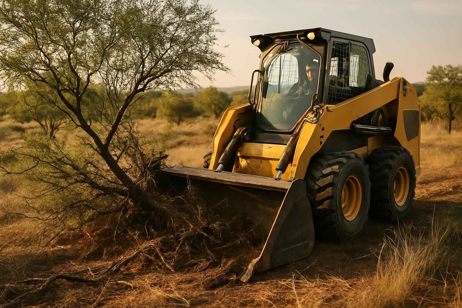 Mesquite Brush Clearing in Llano Texas