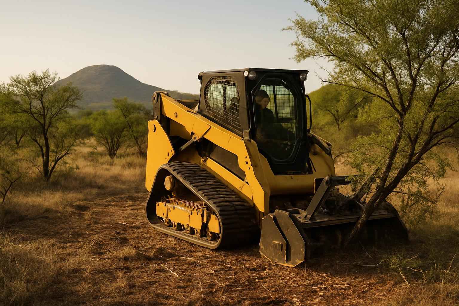 Mesquite Brush Clearing in Round Mountain Texas