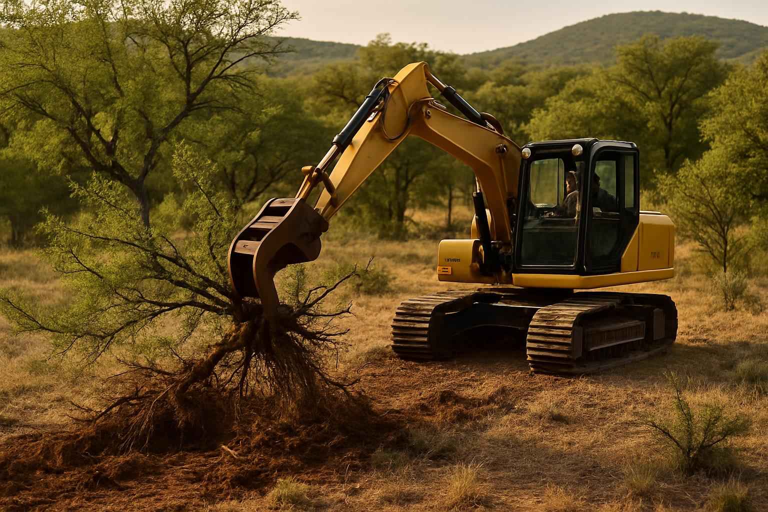 Mesquite Grubbing in Hunt Texas
