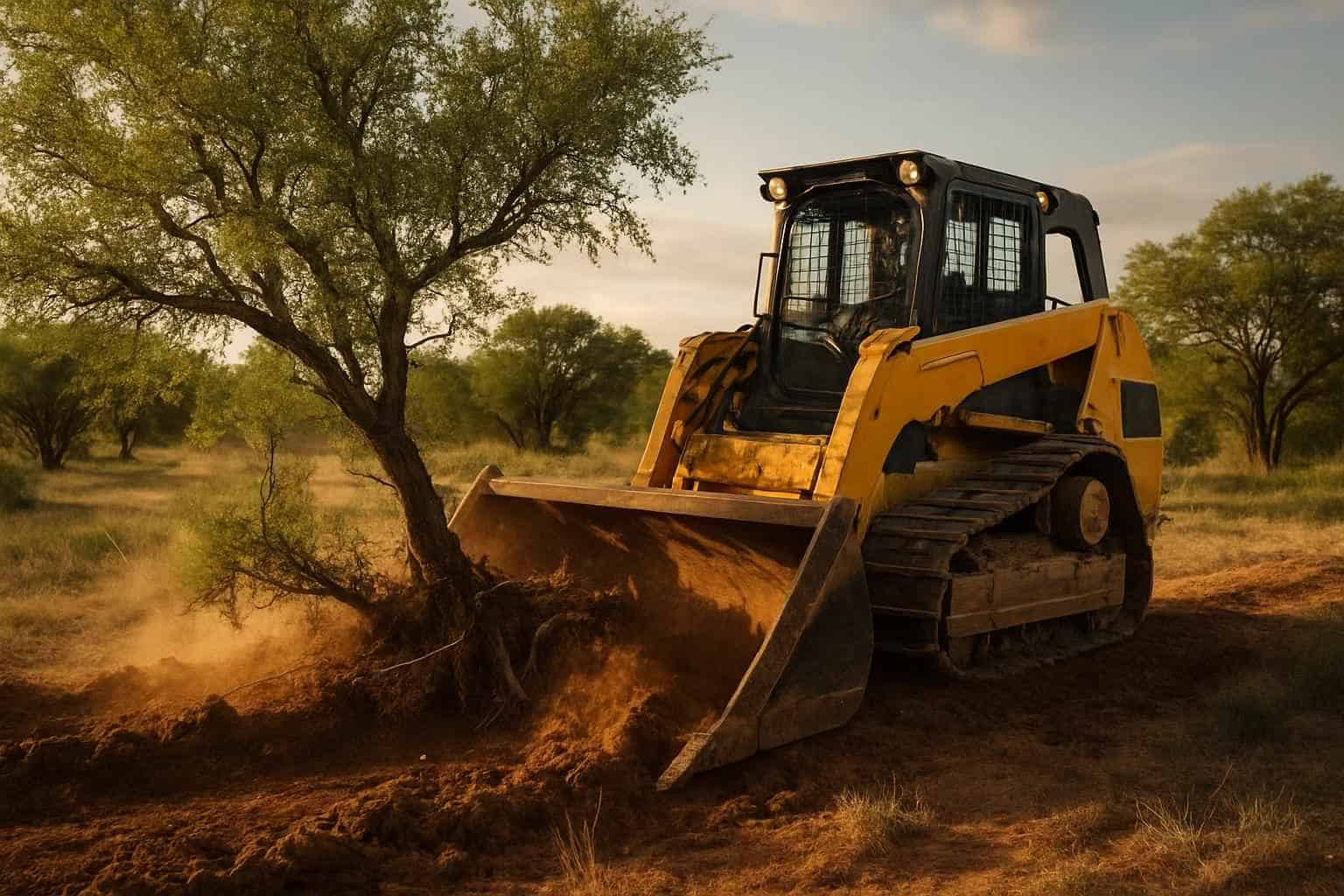 Mesquite Grubbing in Kingsland Texas