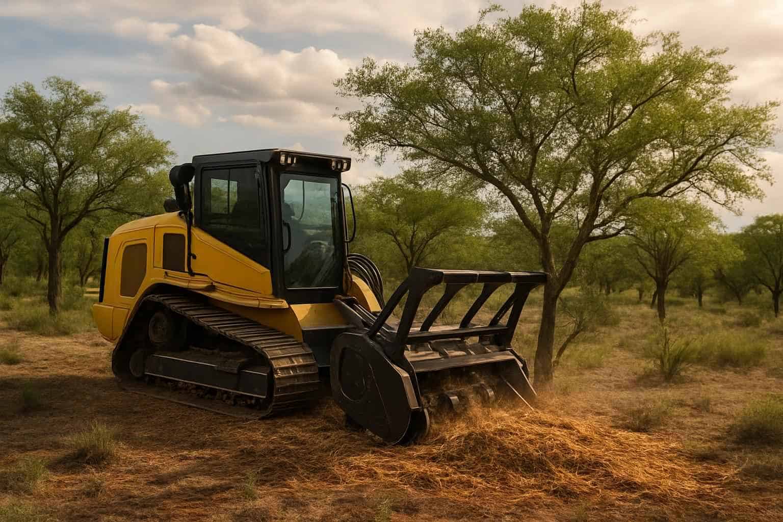 Mesquite Mulching in Kingsland Texas