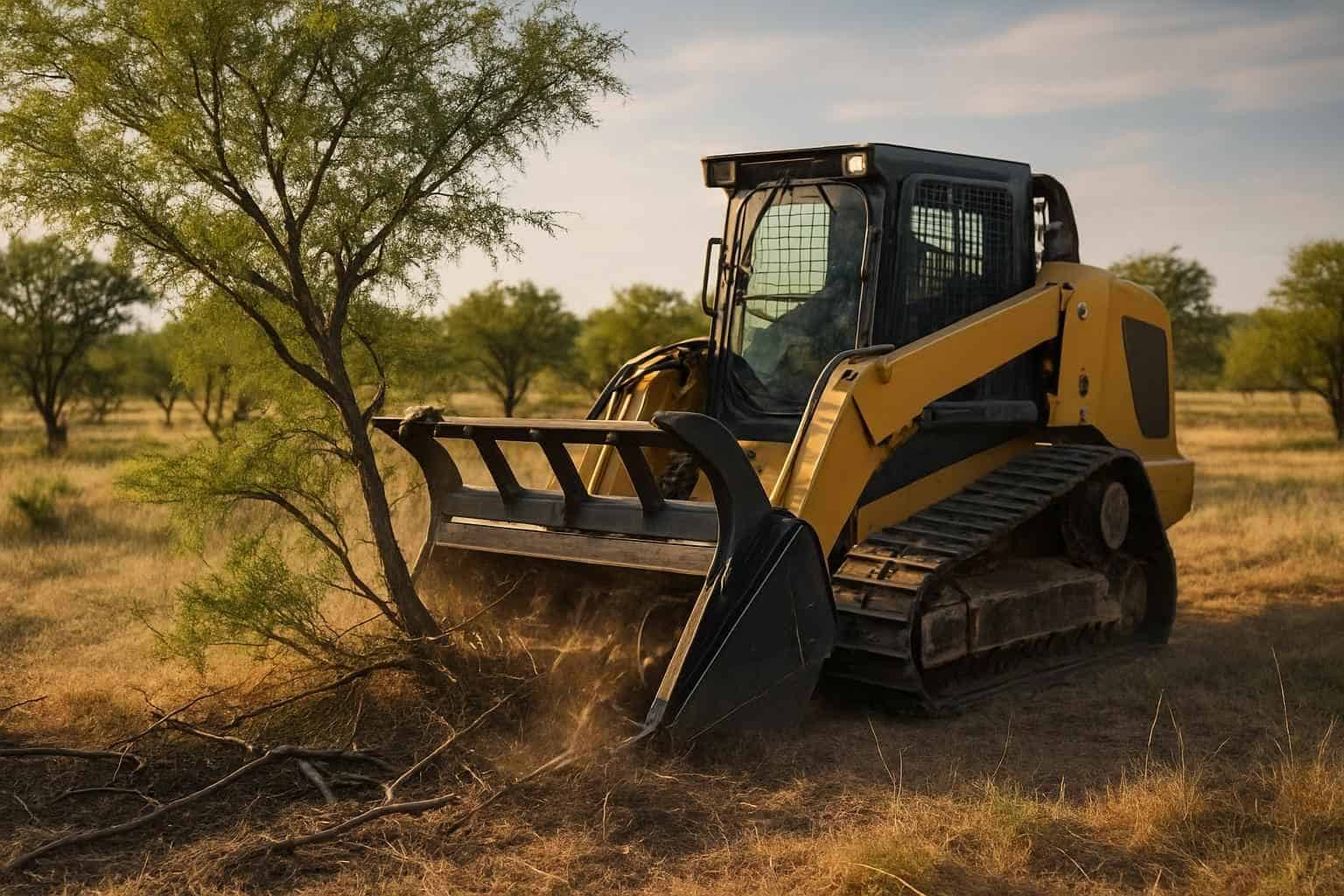 Mesquite Pasture Clearing in Granite Shoals Texas