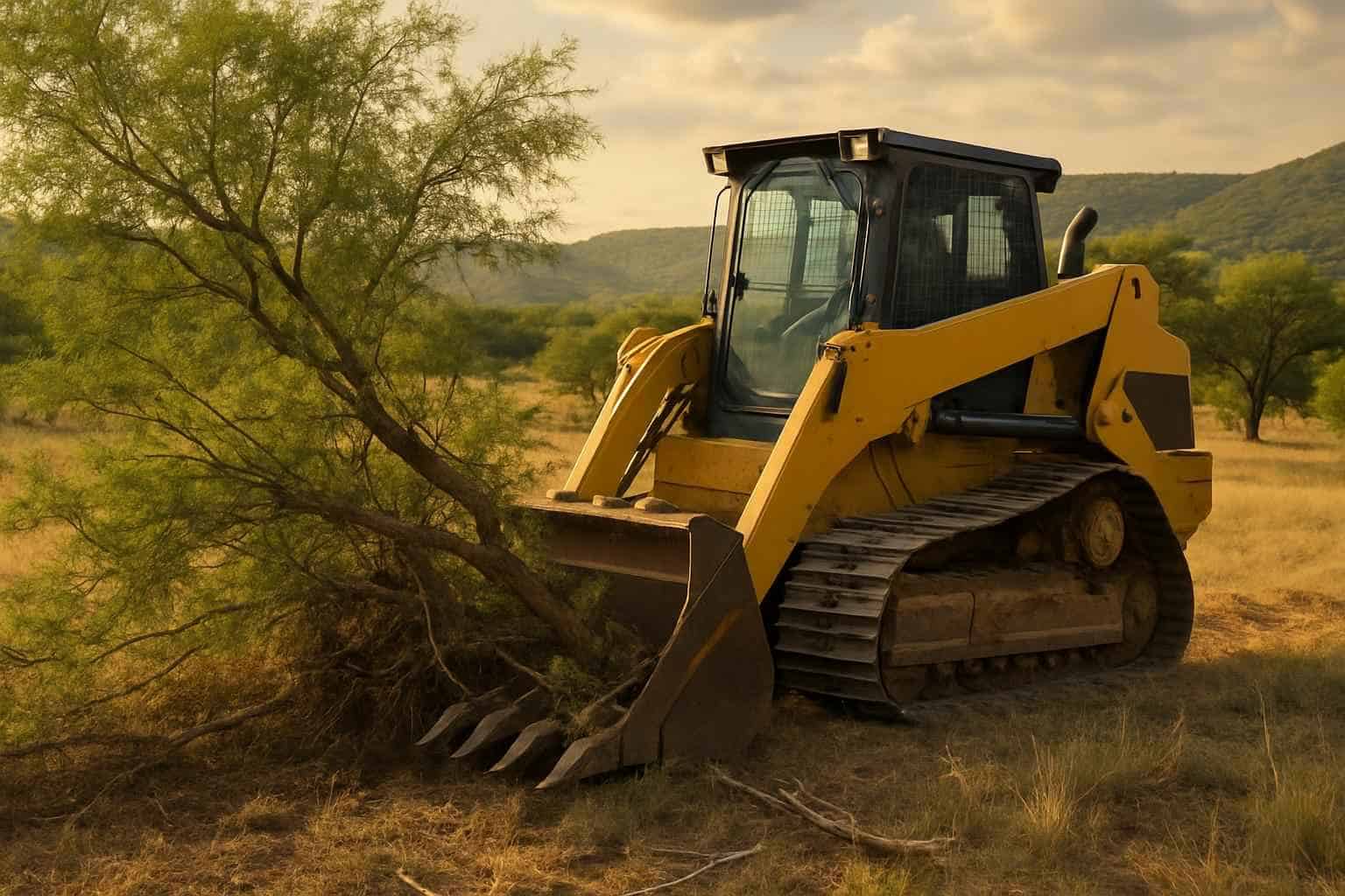 Mesquite Pasture Clearing in Hunt Texas
