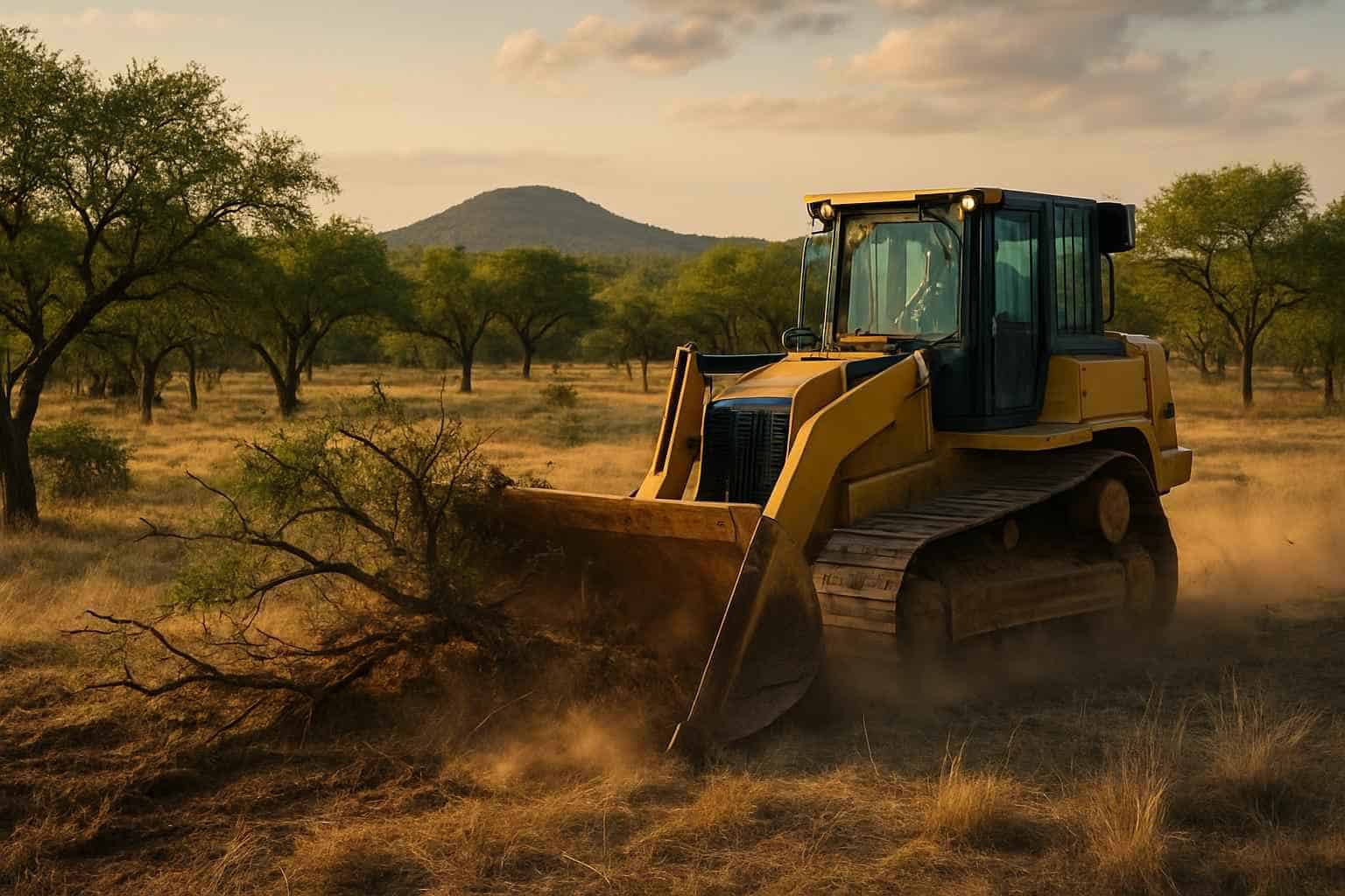 Mesquite Pasture Clearing in Round Mountain Texas