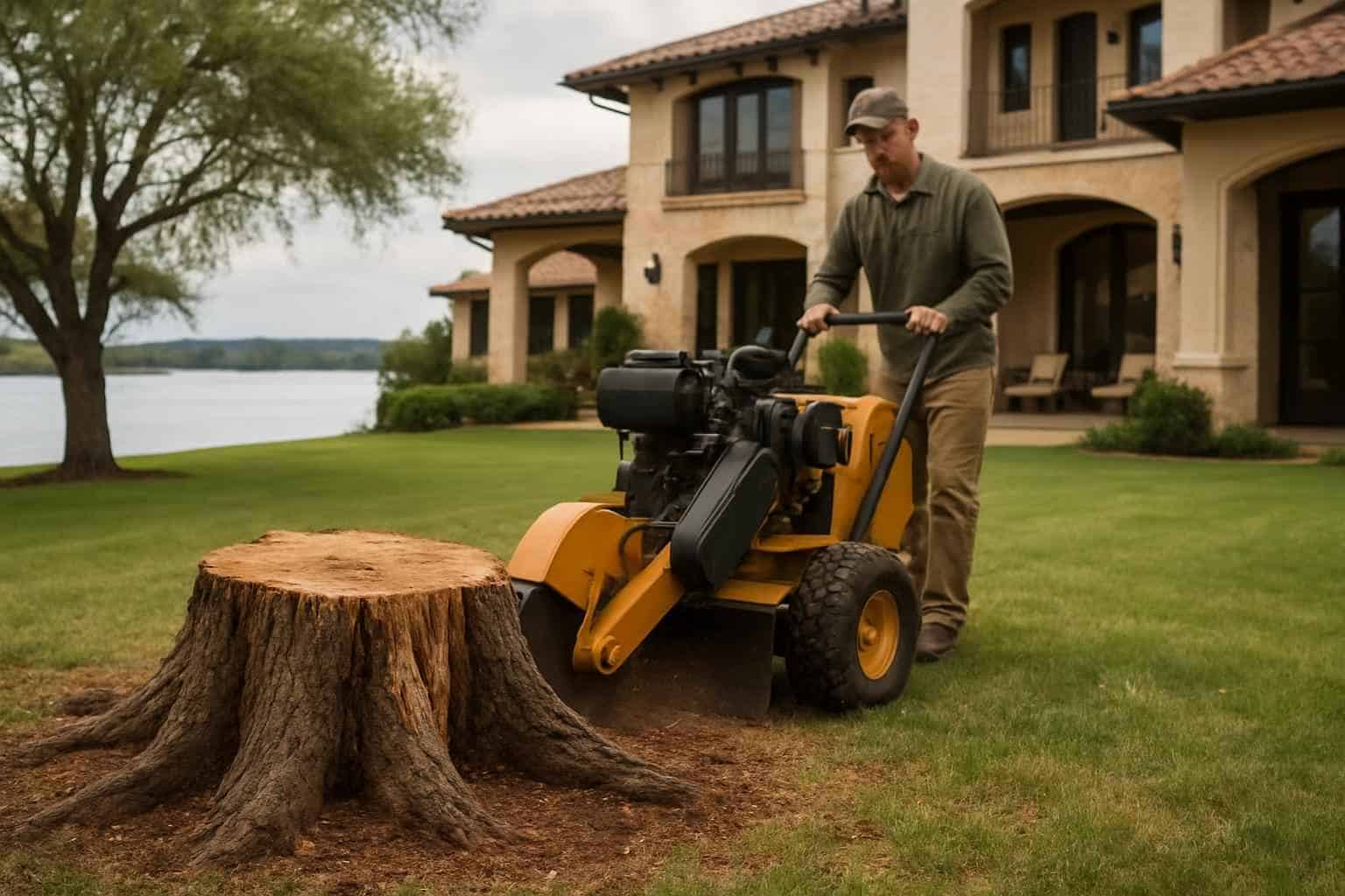 Mesquite Stump Removal in Horseshoe Bay Texas