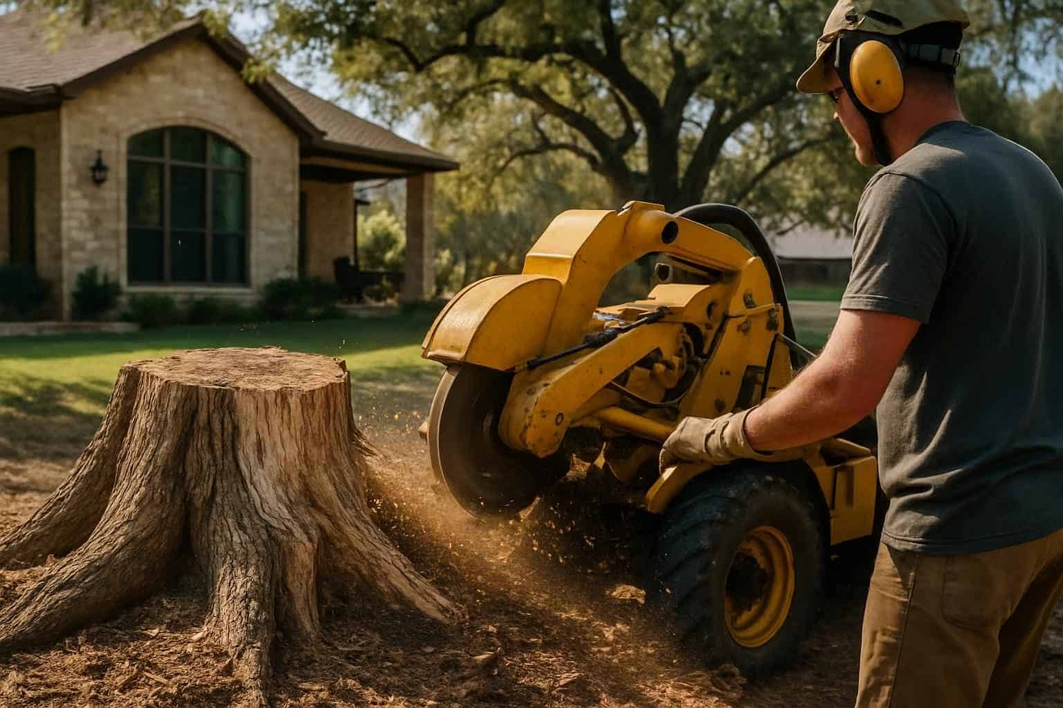 Mesquite Stump Removal in Kingsland Texas