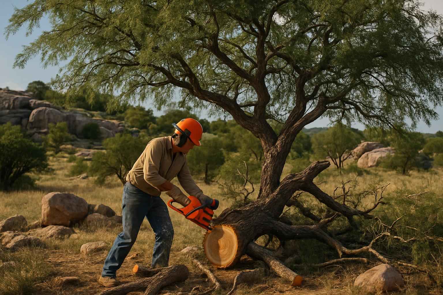 Mesquite Tree Removal in Granite Shoals Texas