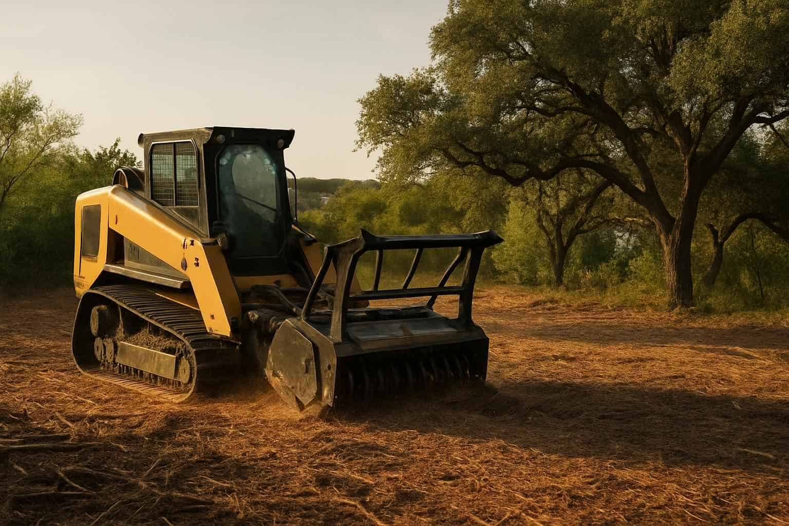 Mulching for Lot Prep in Cottonwood Shores Texas